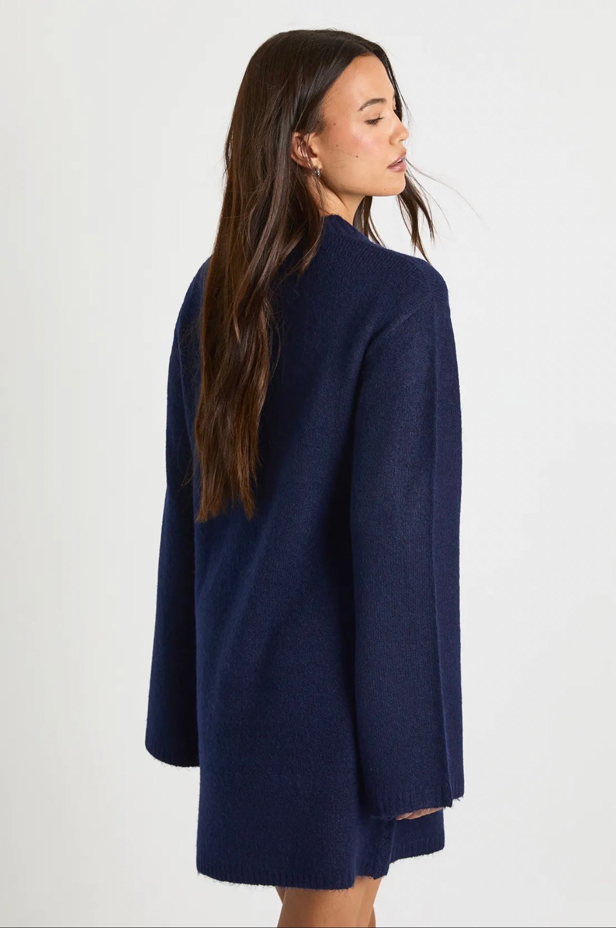 Navy Soft Mini Sweater Dress