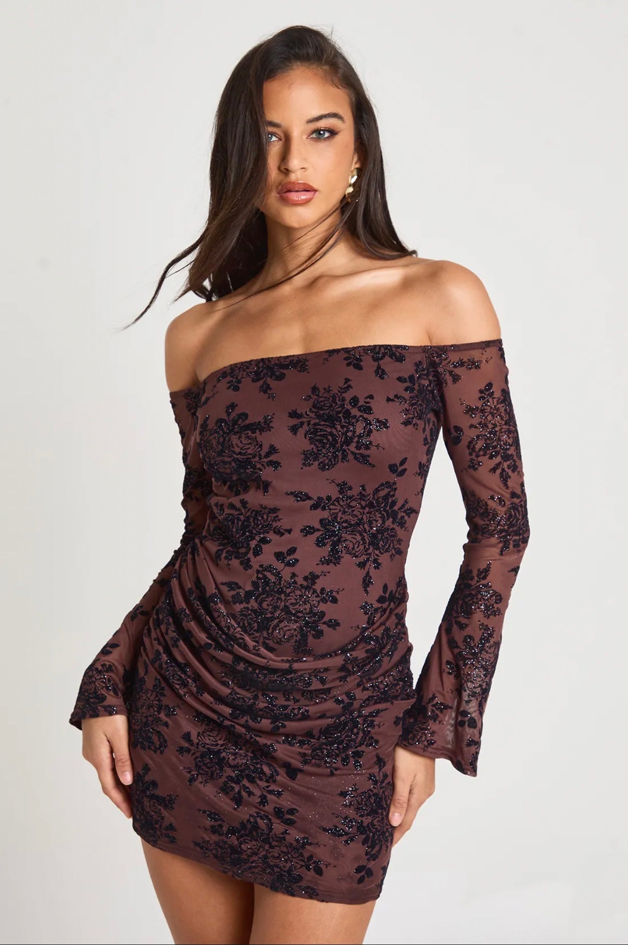 Ember Sequin Off-Shoulder Mini Dress